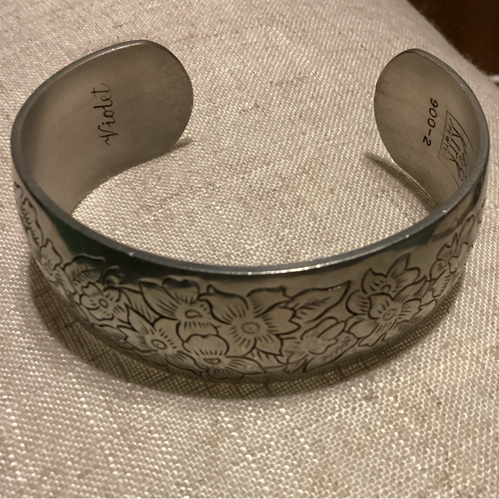Kirk Stieff Pewter Cuff Bracelet - Violet